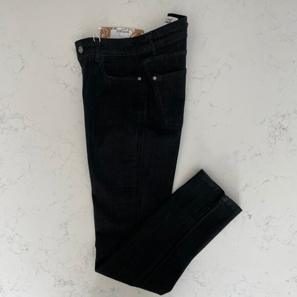 Dolcezza Slim Fit Skinny Leg 5 Pocket Cotton Poly Blend Jeans Black Sz 6 NWT - Picture 6 of 14